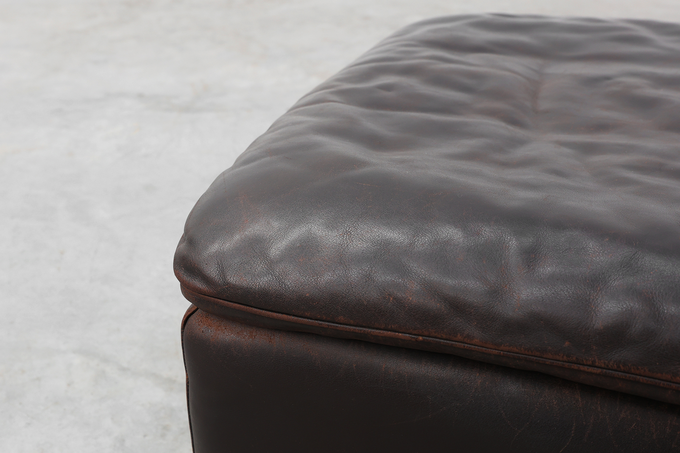 Mid-century De Sede DS‑11 Ottoman in Brown Leather, Switzerland 1960sthumbnail